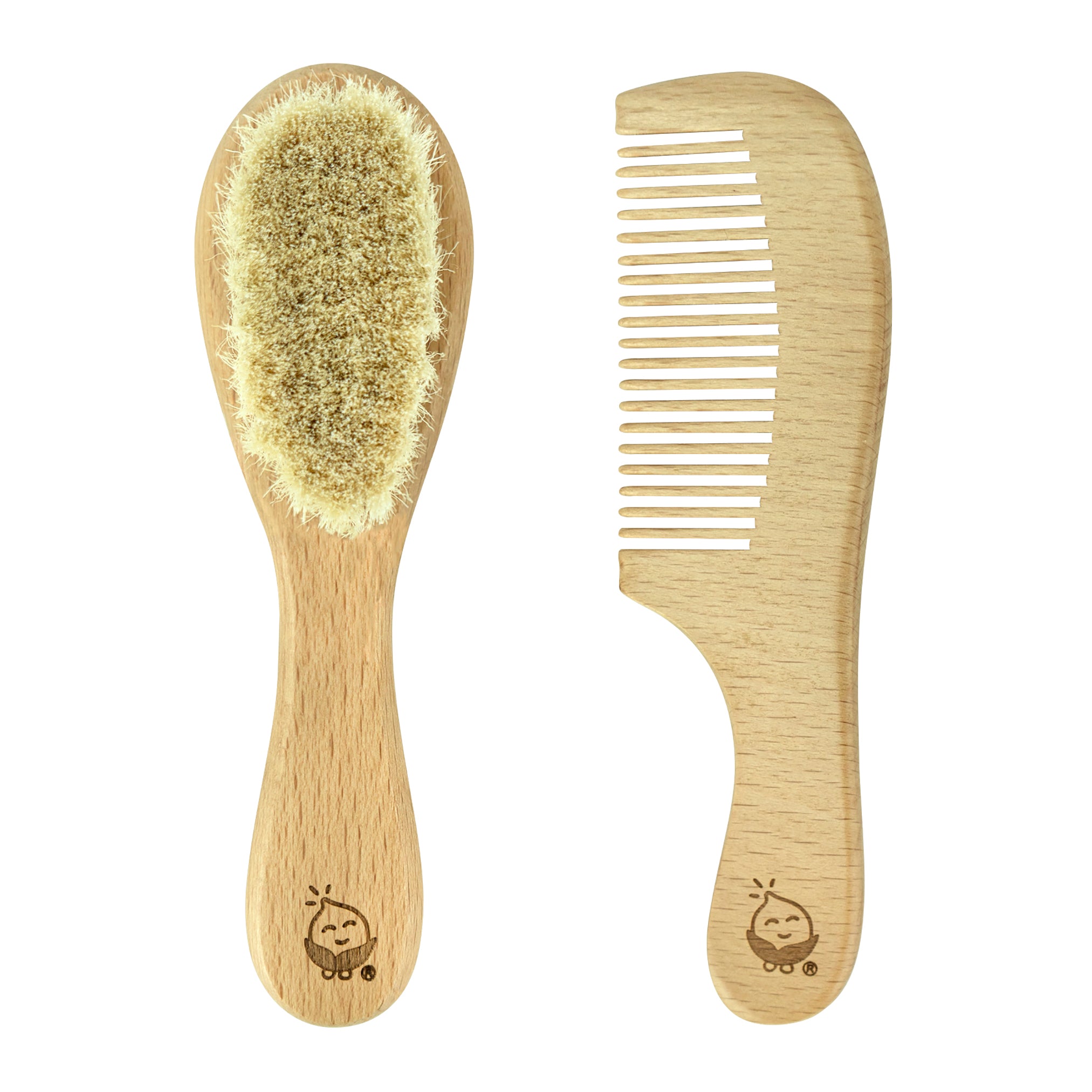 Natural Baby Brush and Comb Set