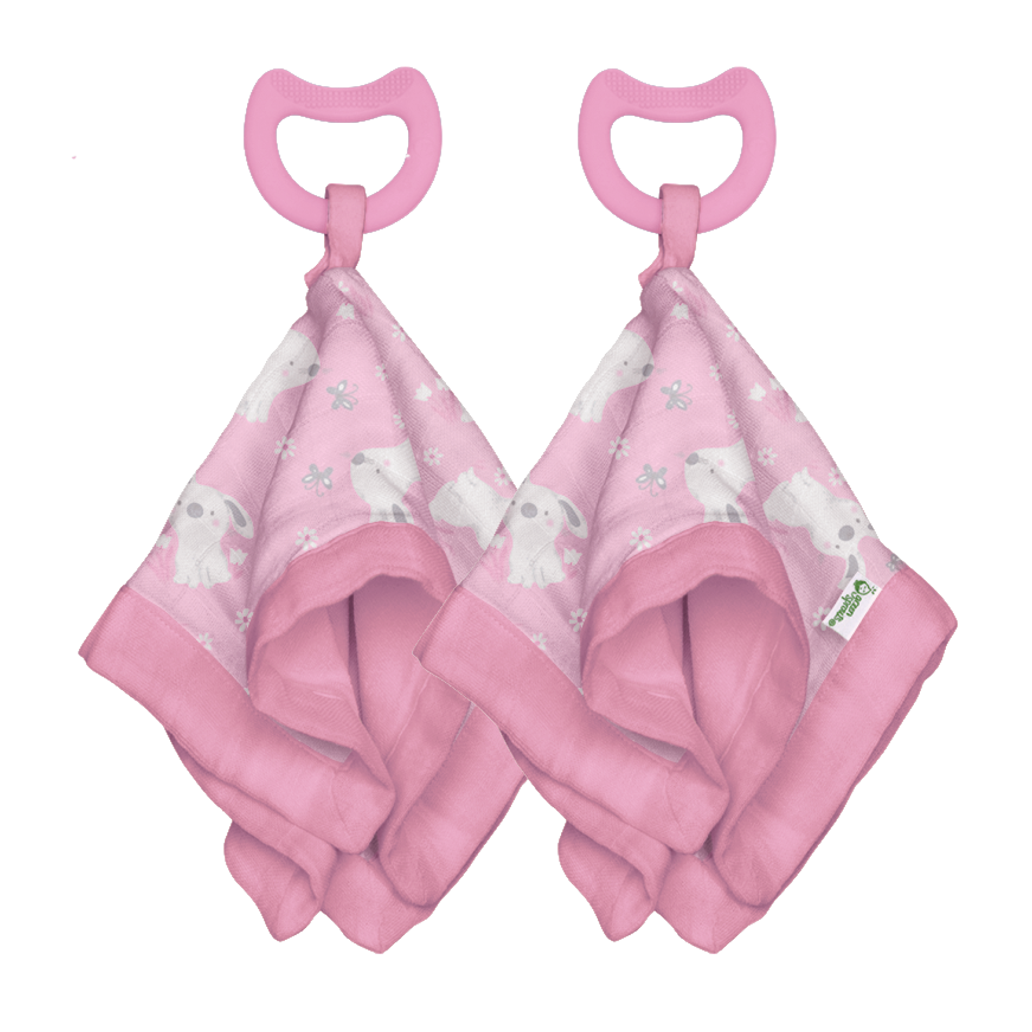 Muslin Snuggle Blankie Teether made from Organic Cotton (2 pack)