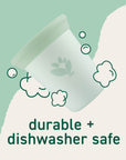 Durable 360 cup with silicone lid designed to be dishwasher safe