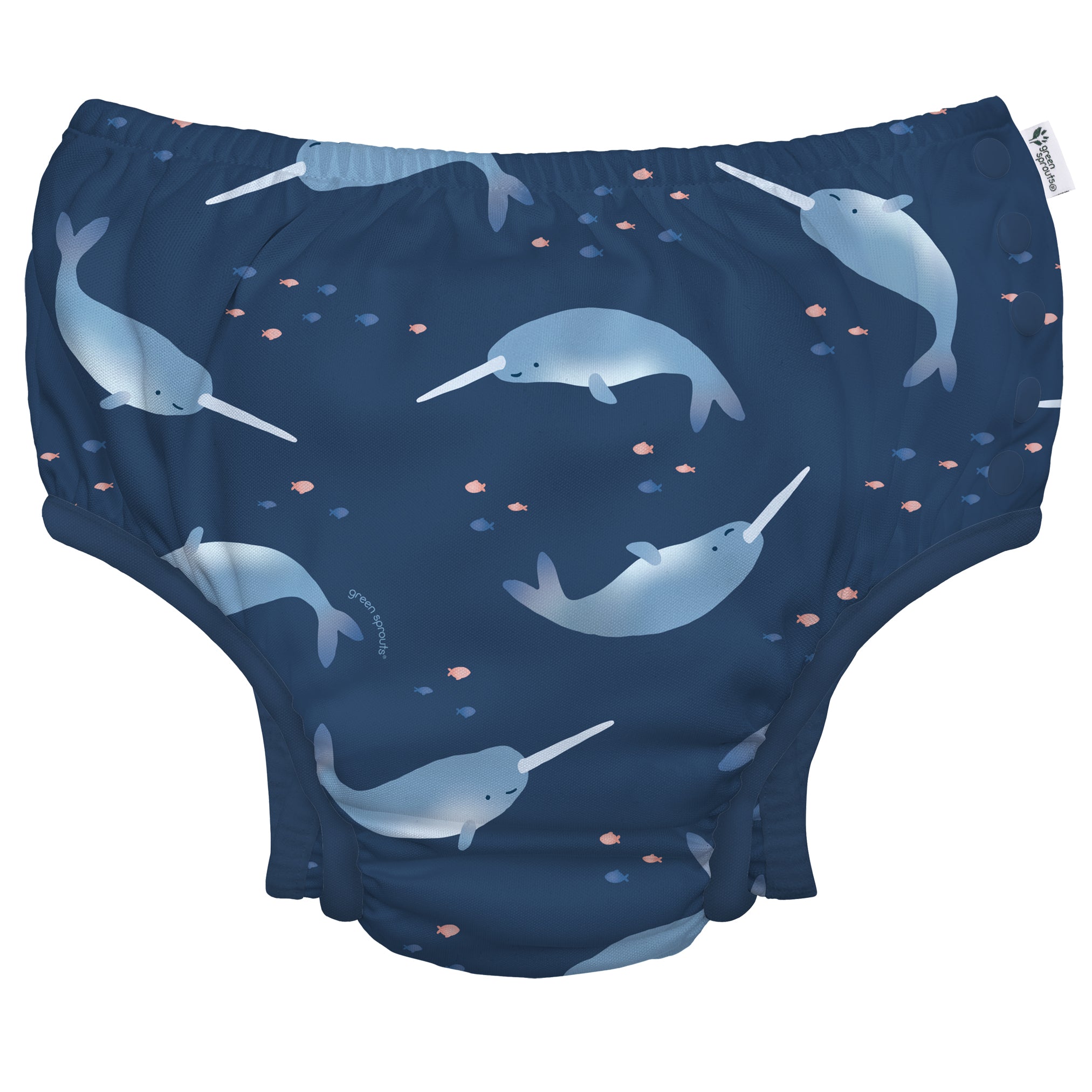 Eco Snap Swim Diaper - Seafoam Sea Lions – Green Bean Baby Boutique