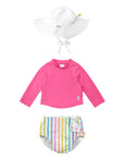 REUSABLE SWIM DIAPER & RASHGUARD & HAT SET