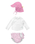 REUSABLE SWIM DIAPER & RASHGUARD & HAT SET