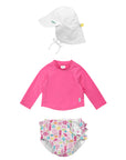 REUSABLE SWIM DIAPER & RASHGUARD & HAT SET