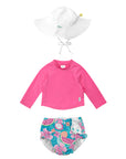 REUSABLE SWIM DIAPER & RASHGUARD & HAT SET