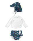 REUSABLE SWIM DIAPER & RASHGUARD & HAT SET