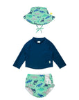 REUSABLE SWIM DIAPER & RASHGUARD & HAT SET