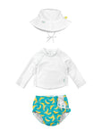 REUSABLE SWIM DIAPER & RASHGUARD & HAT SET