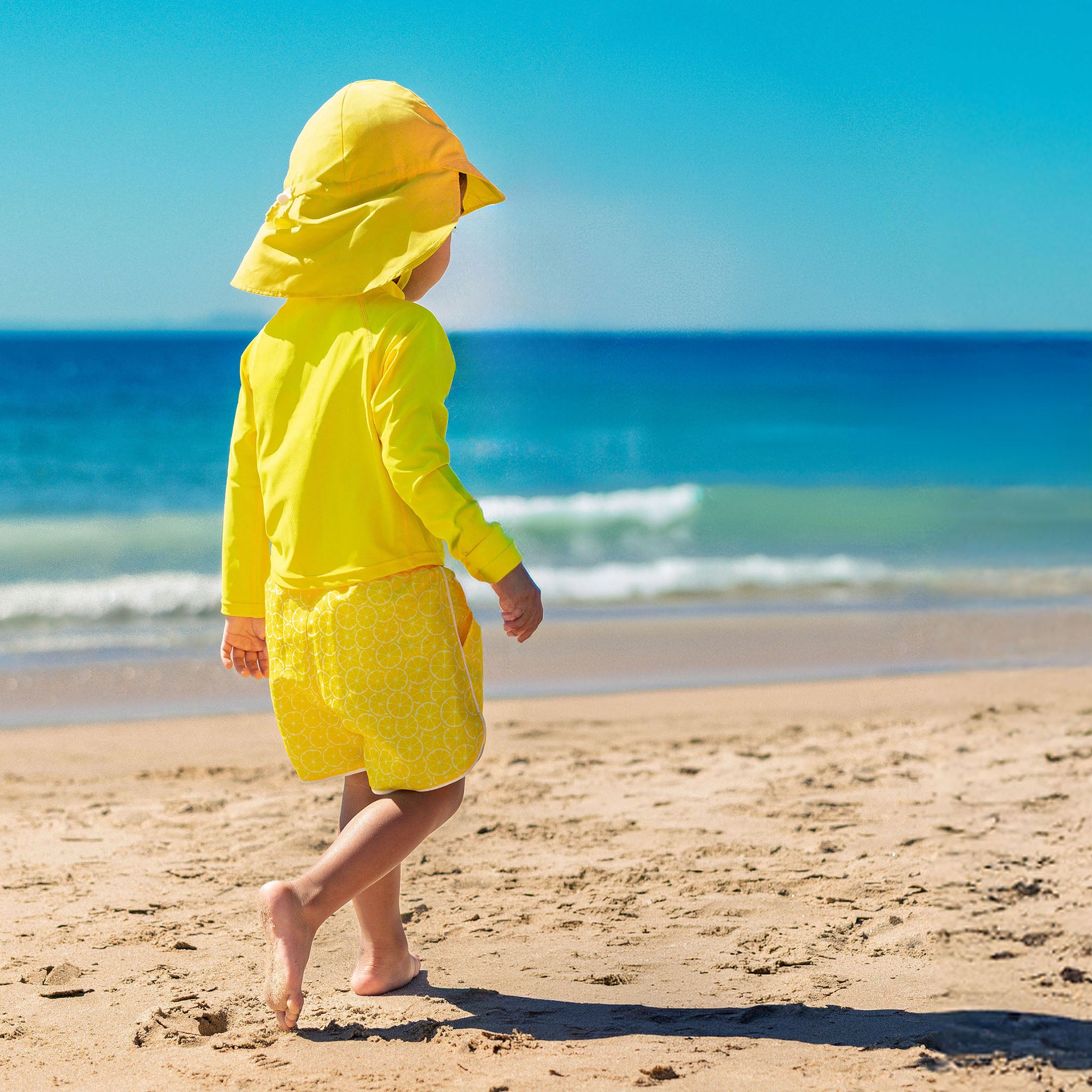 Eco Board Shorts with Built-In Diaper - Swim Safety
