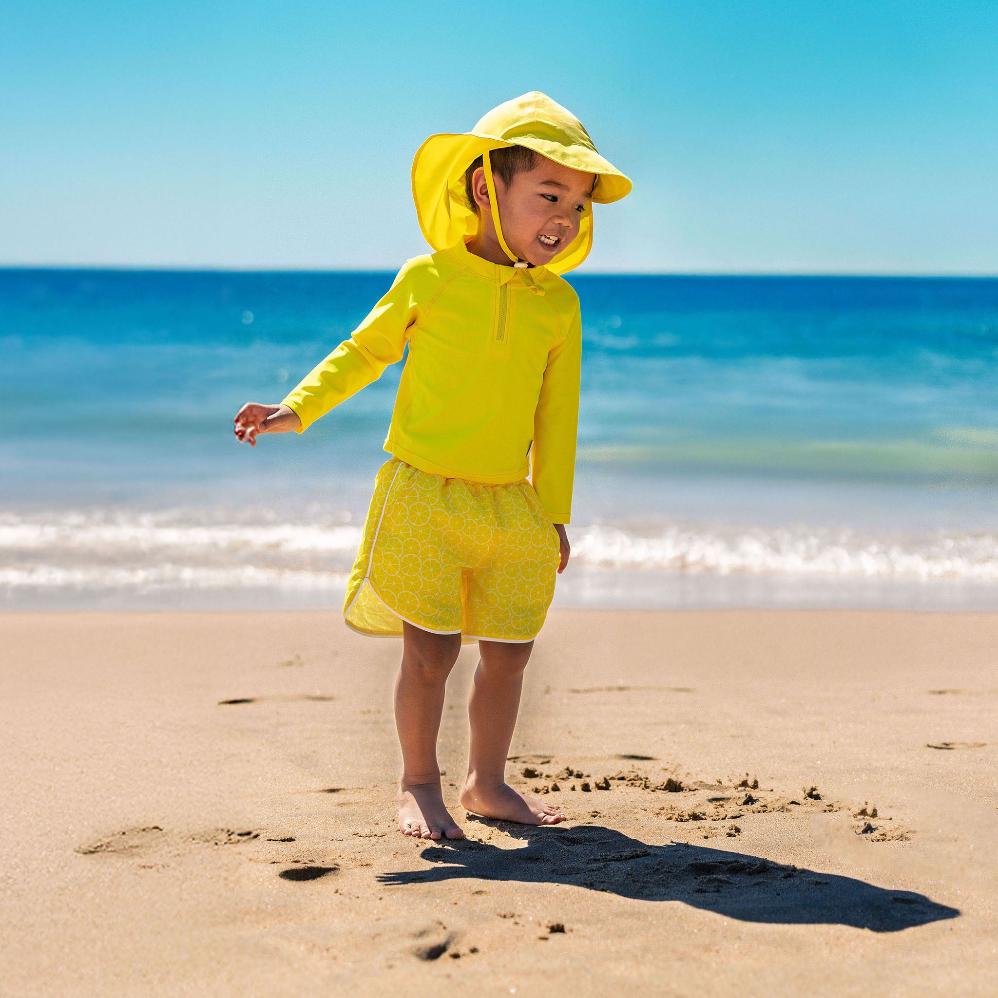 Eco Board Shorts with Built-In Diaper - Swim Safety