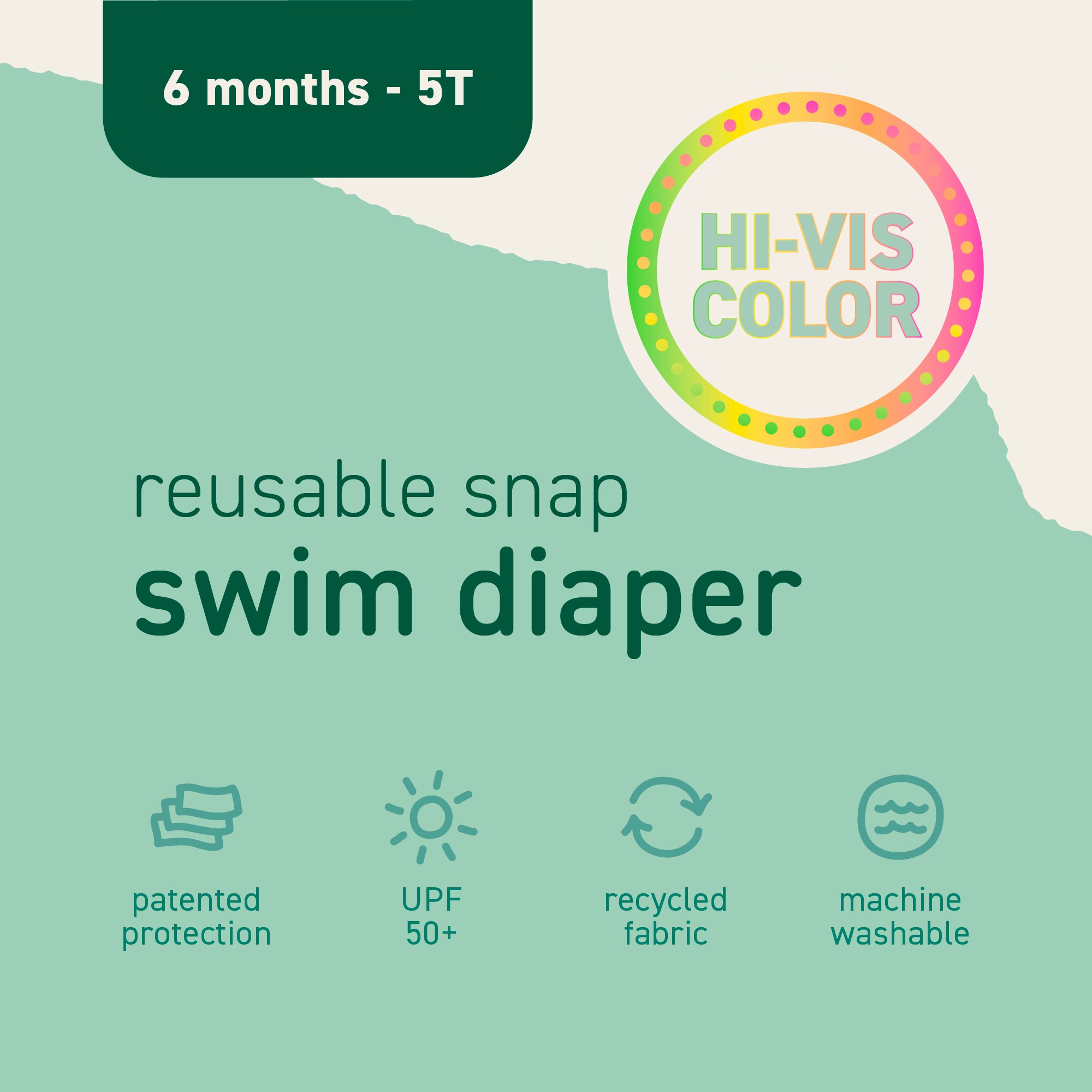 Eco Snap Swim Diaper - Swim Safety