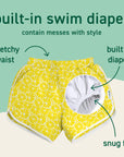 Eco Board Shorts with Built-In Diaper - Swim Safety