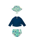 REUSABLE SWIM DIAPER & RASHGUARD & HAT SET