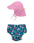 ECO SNAP SWIM DIAPER & FLAP HAT SET
