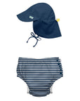 ECO SNAP SWIM DIAPER & FLAP HAT SET