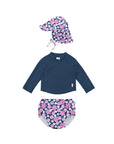 REUSABLE SWIM DIAPER & RASHGUARD & HAT SET