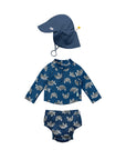 REUSABLE SWIM DIAPER & RASHGUARD & HAT SET