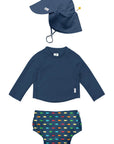 REUSABLE SWIM DIAPER & RASHGUARD & HAT SET