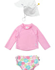 REUSABLE SWIM DIAPER & RASHGUARD & HAT SET