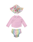 REUSABLE SWIM DIAPER & RASHGUARD & HAT SET