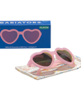 Frosted Pink Heart | Polarized Purple Mirrored Lenses