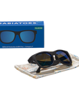 Jet Black Navigator | Polarized Cobalt Blue Mirrored Lenses