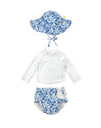 REUSABLE SWIM DIAPER & RASHGUARD & HAT SET