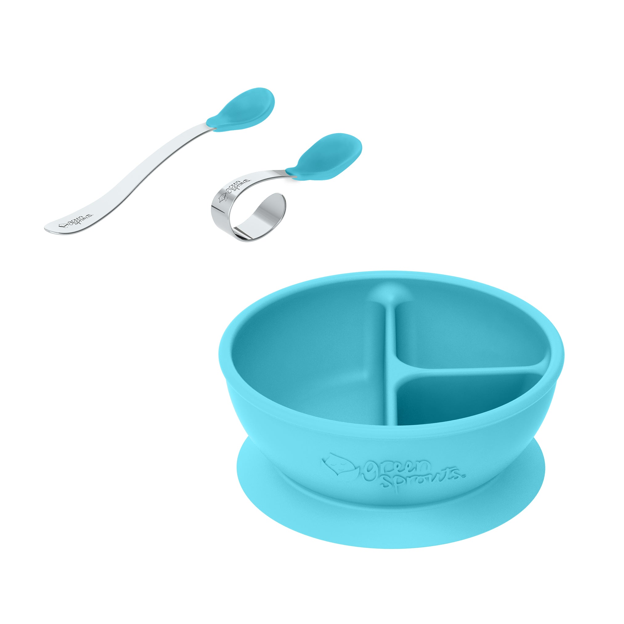 Green Sprouts Learning Spoon Set Aqua