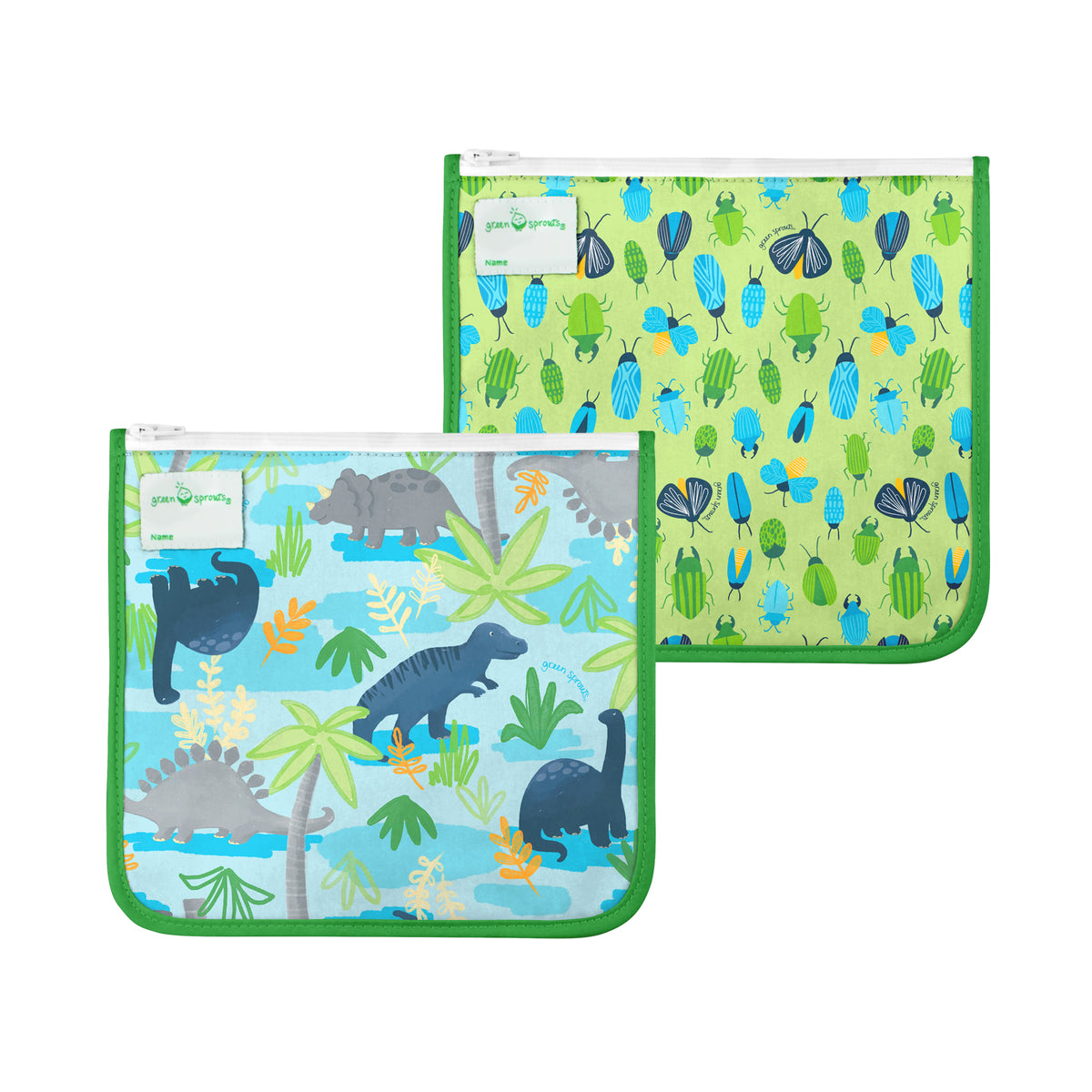 Green Sprouts Reusable Snack Bags 2 Pack - Kids Babies 6+ Months