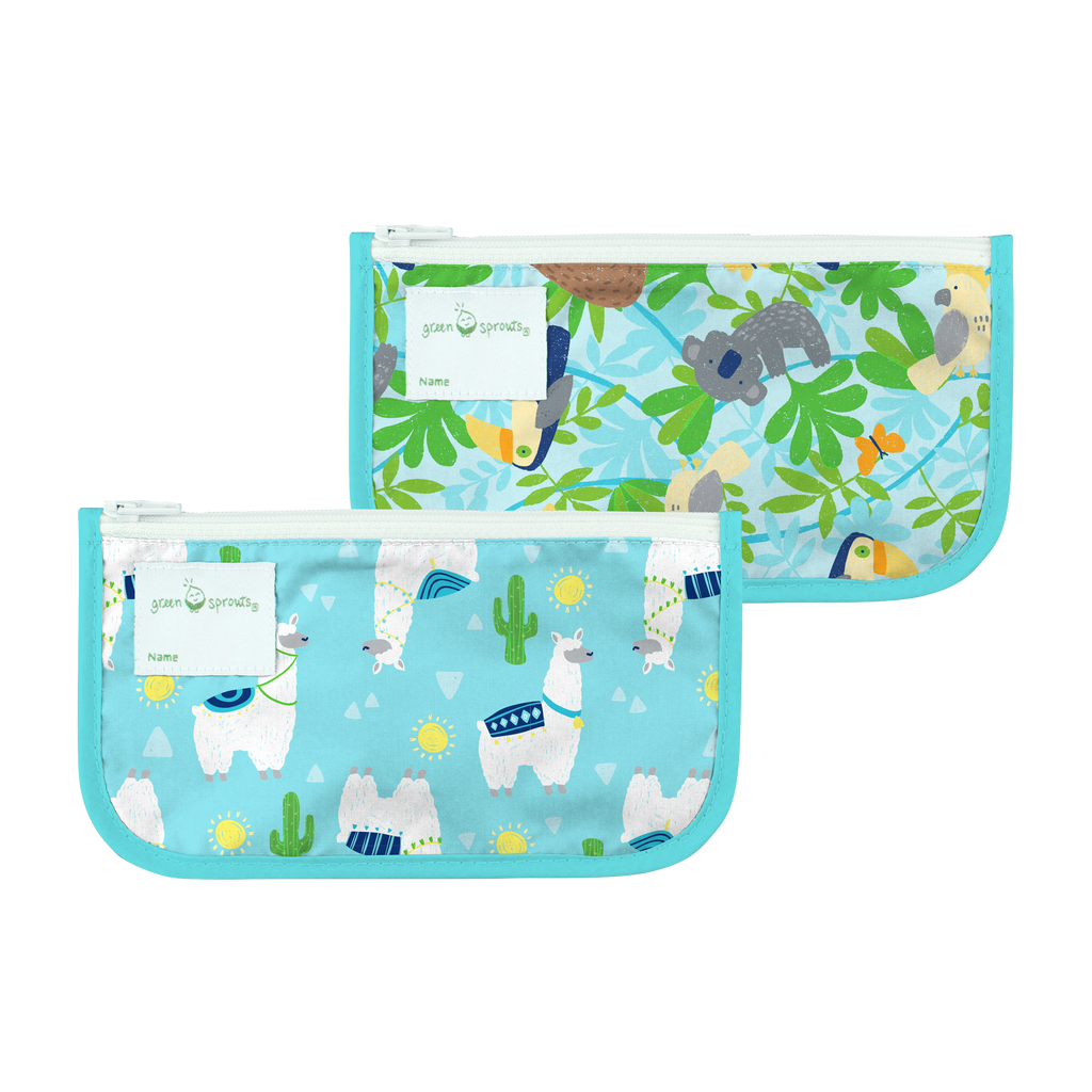 Green Sprouts 2-Pack Reusable Snack Bags in Navy Pirate