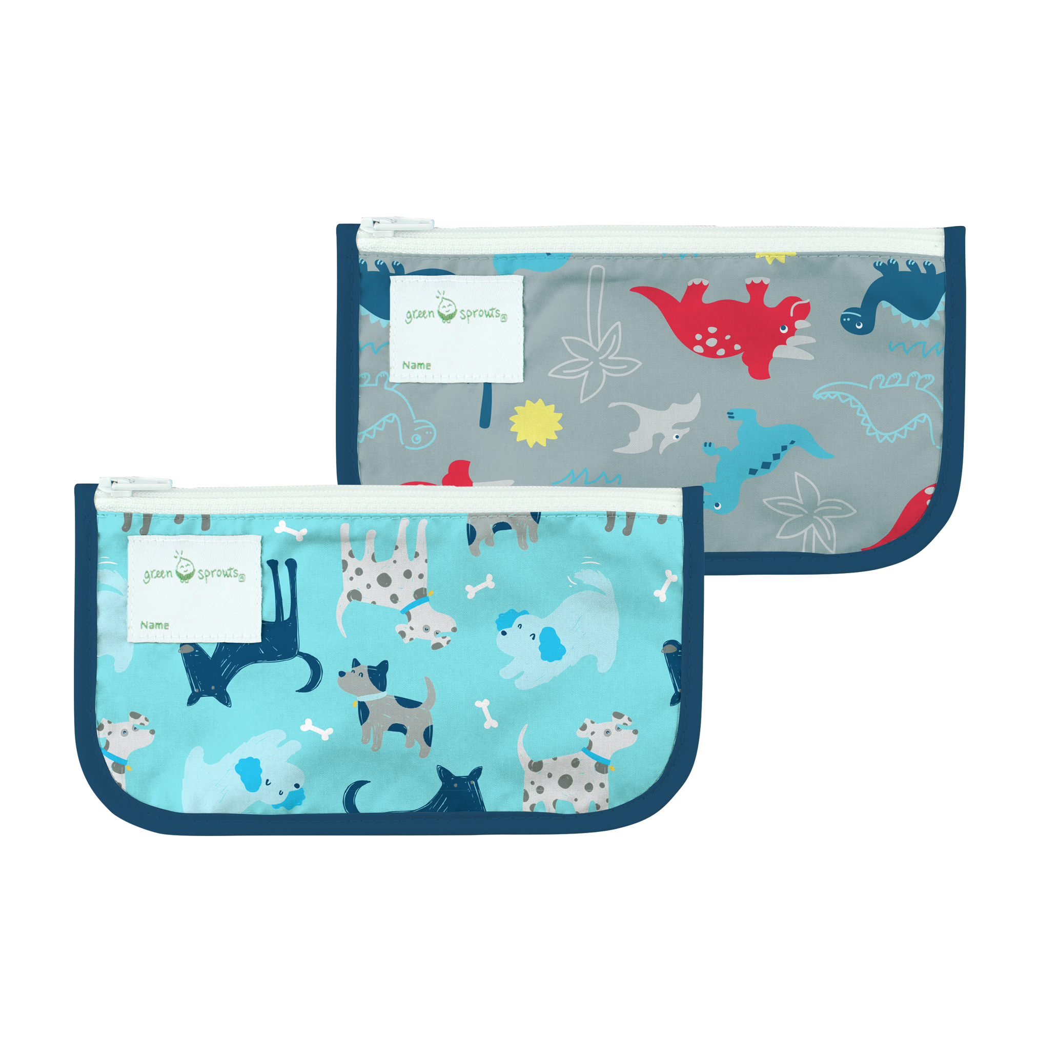 Green Sprouts 2-Pack Reusable Insulated Sandwich Bags in Aqua Butterflies