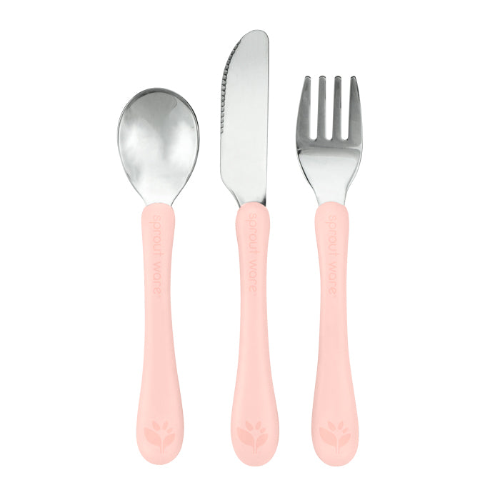  6 Pieces Toddler Utensils Kids Silverware Baby Forks and Spoons  Set, Stainless Steel Childrens Safe Flatware Metal Kids Cutlery Set with  Round Handle, Dishwasher Safe : Baby