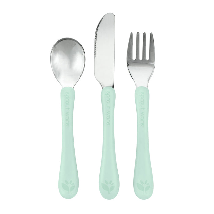Green Sprouts - Stainless Steel & Sprout Ware Kids Cutlery, Light Sage