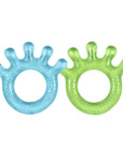 Two Cooling Everyday Teethers - Light blue and light green.
