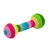 Rainbow Striped Chime Rattle made from Organic Cotton