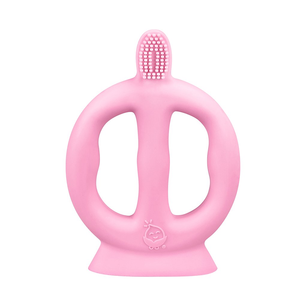 Pink Learning Toothbrush made from Silicone
