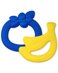 2 Pack Fruit Teethers made from Silicone, Blueberry and Banana