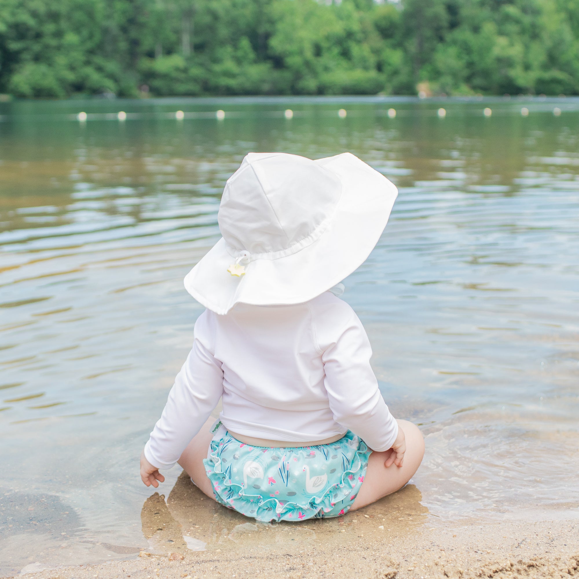 Reusable Swim Diaper &amp; Sun Hat Set