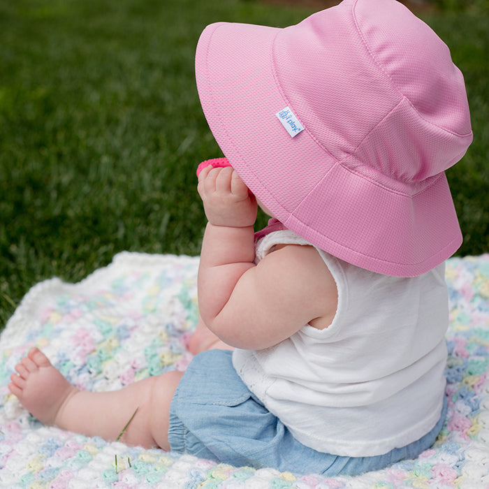 I Play Breathable Swim and Sun Bucket Hat - Hot Pink