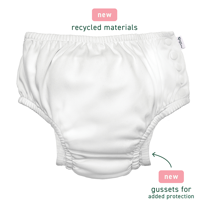 Eco Snap Ruffled Swim Diaper with Gussets
